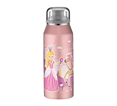 alfi KIDS ISO BOTTLE 350ml, fairytale princess, insulated drinking bottle for children made of stainless steel, absolutely leak-proof with screw cap, keeps hot for 12 hours, cold for 24 hours, for carbonated drinks, no fingerprints, BPA-free on sale
